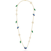 [Amore Jewelry]LUCKY SPRING BUTTERFLY 15 FLOWER NECKLACE