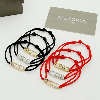 [Amore Jewelry]Messika Care(s) pink cord pavé bracelet