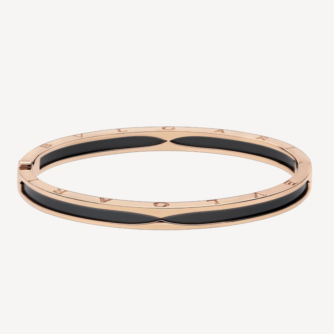 [Amore Jewelry]ZERO 1 PINK GOLD WITH BLACK CERAMIC BRACELET