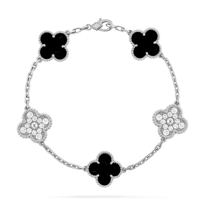 [Amore Jewelry] CLOVER 5 MOTIF ONYXS BRACELET COLLECTION