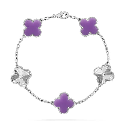 [Amore Jewelry]CLOVER 5 MOTIF LIGHT PURPLE BRACELET COLLECTION