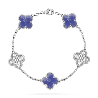 [Amore Jewelry]CLOVER 5 MOTIF BLUE VEINS BRACELET COLLECTION