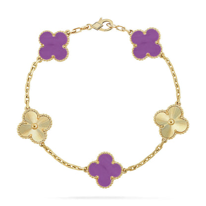 [Amore Jewelry] CLOVER 5 MOTIF VIOLET BRACELET COLLECTION