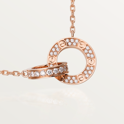 [Amore Jewelry]LOVE  FULL DIAMOND PENDANT NECKLACE