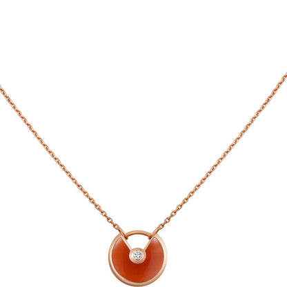[Amore Jewelry]AMULETTE GOLD CARNELIAN ONYX NECKLACE