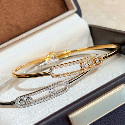 [Amore Jewelry]Move Pavé Diamond Bangle Bracelet M