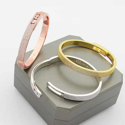 [Amore Jewelry]Move Noa Full Pavé Diamond Bangle Bracelet