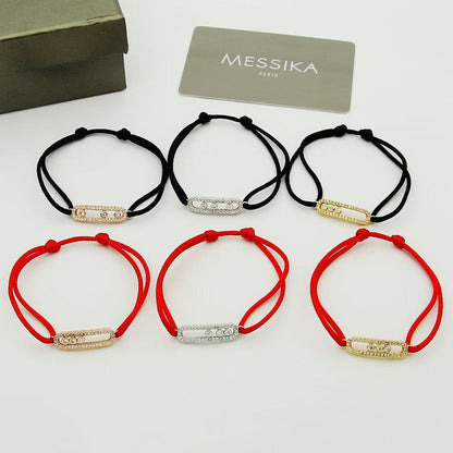 [Amore Jewelry]Messika Care(s) pink cord pavé bracelet