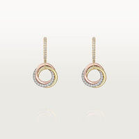 [Amore Jewelry]TRINITY HALF DIAMOND  EARRINGS
