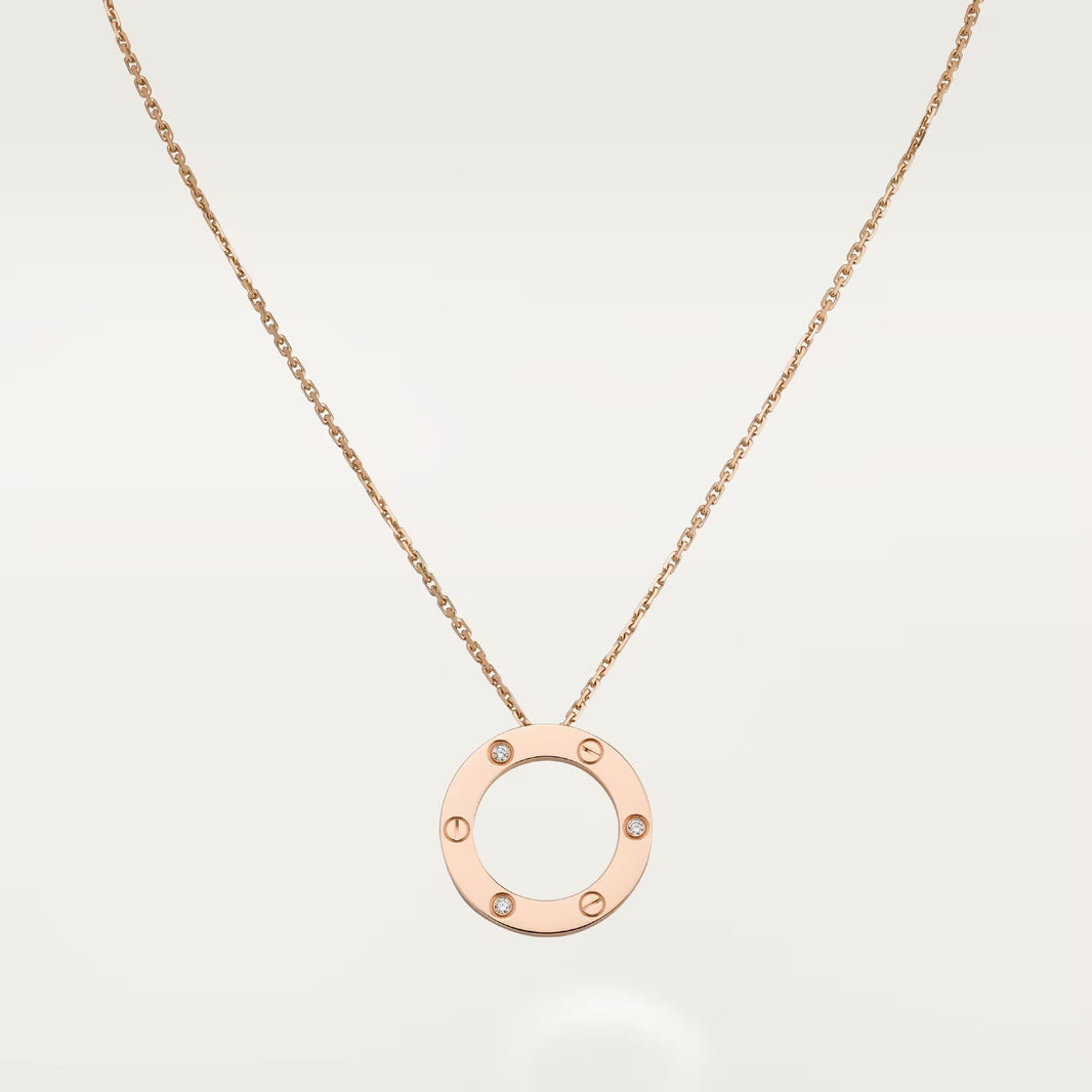 [Amore Jewelry]LOVE NECKLACE 16MM 3 DIAMONDS