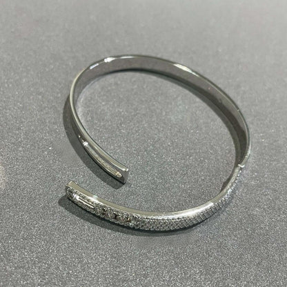 [Amore Jewelry]Move Noa Rose Gold Pavé Diamond Bangle Bracelet