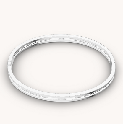 [Amore Jewelry]ZERO 1 SPIRAL LOGO SILVER BRACELET