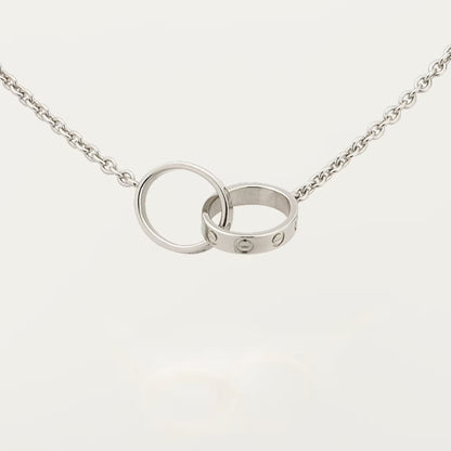 [Amore Jewelry]LOVE DOUBLE RING NECKLACE
