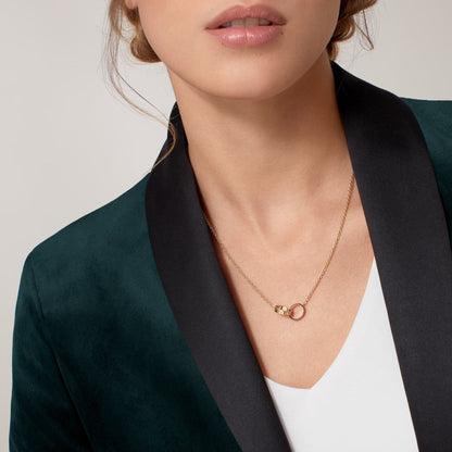 [Amore Jewelry]LOVE DOUBLE RING NECKLACE