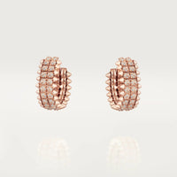 [Amore Jewelry]CLASH 9.2MM FULL DIAMOND DOUBLE ROW EARRINGS