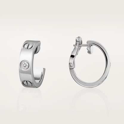 [Amore Jewelry]LOVE EARRINGS 5.7MM 2 DIAMONDS