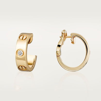 [Amore Jewelry]LOVE EARRINGS 5.7MM 2 DIAMONDS
