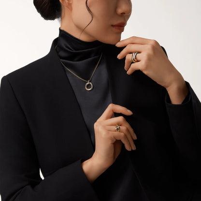 [Amore Jewelry]TRINITY MEDIUM  DIAMONDS NECKLACE