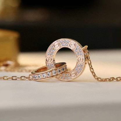 [Amore Jewelry]LOVE  FULL DIAMOND PENDANT NECKLACE