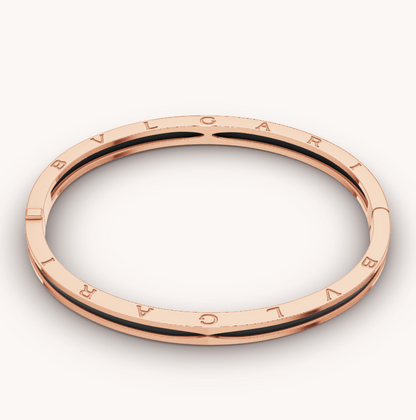 [Amore Jewelry]ZERO 1 PINK GOLD WITH BLACK CERAMIC BRACELET