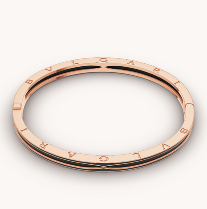 [Amore Jewelry]ZERO 1 PINK GOLD WITH MATTE BLACK CERAMIC BRACELET
