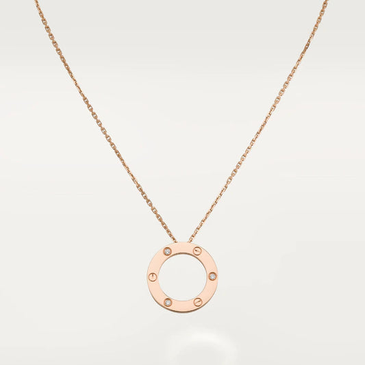 [Amore Jewelry]LOVE NECKLACE 16MM 3 DIAMONDS