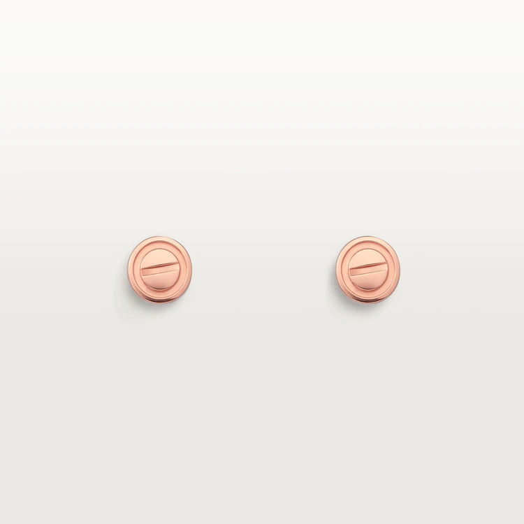 [Amore Jewelry]LOVE EARRINGS PINK GOLD 10MM