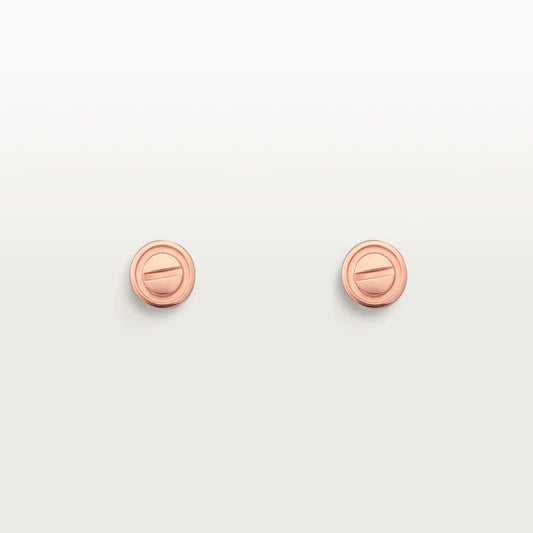 [Amore Jewelry]LOVE EARRINGS PINK GOLD 10MM
