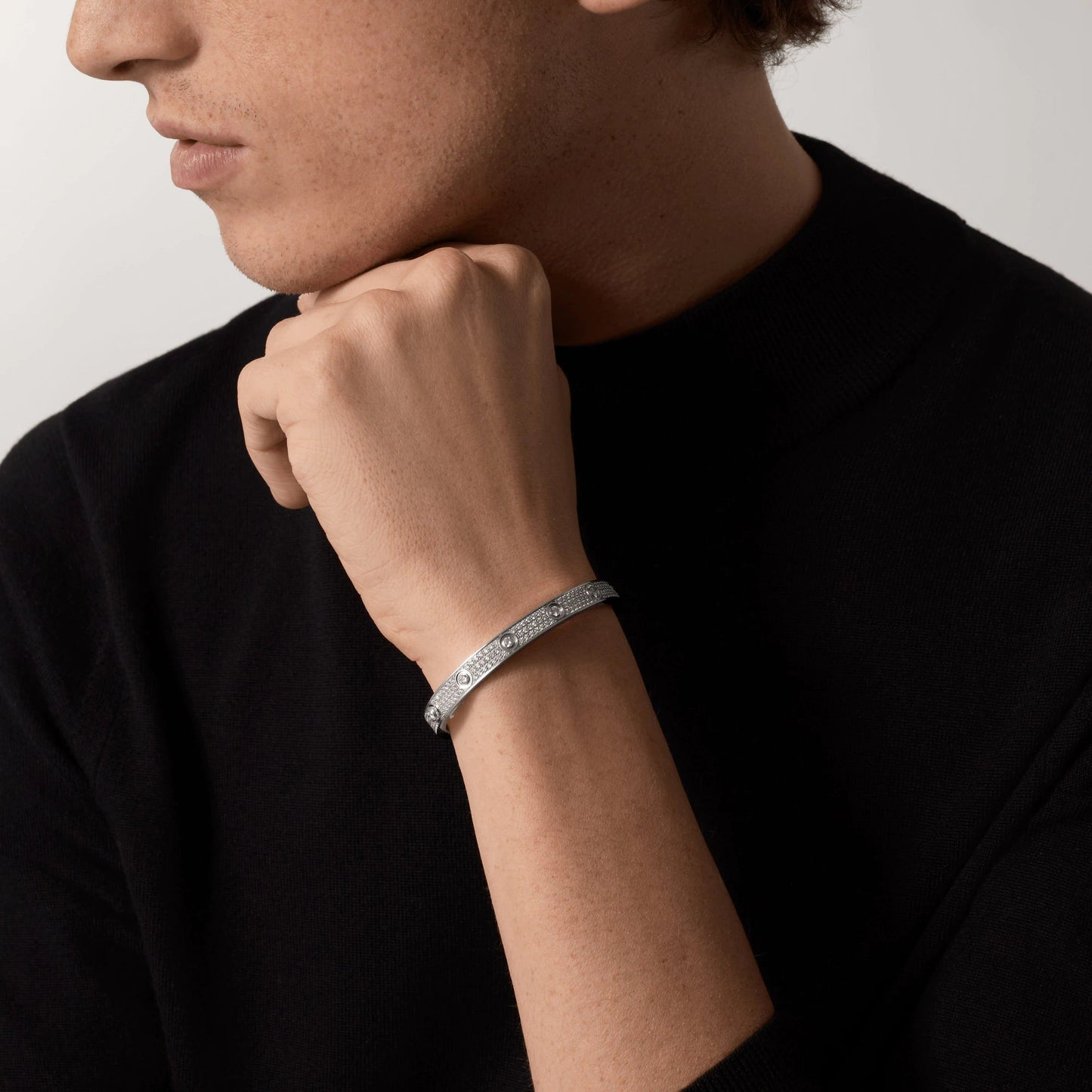 [Amore Jewelry]LOVE BRACELET 6.1MM DIAMOND-PAVED 10 BIG DIAMONDS