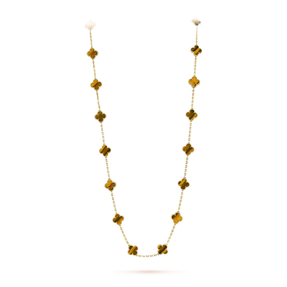 [Amore Jewelry]CLOVER 20 MOTIFS TIGER EYE ROSE GOLD