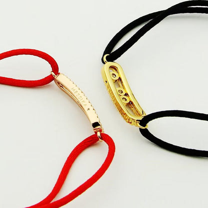 [Amore Jewelry]Messika Care(s) pink cord pavé bracelet