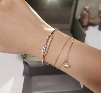 [Amore Jewelry]Move Pavé Diamond Bangle Bracelet M