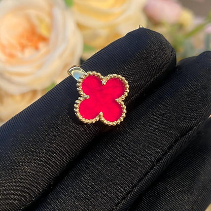[Amore Jewelry]NEW CLOVER PINK ENAMEL RINGS
