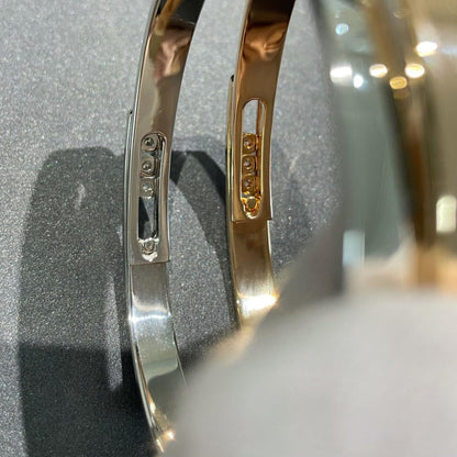 [Amore Jewelry]Move Noa Rose Gold Pavé Diamond Bangle Bracelet