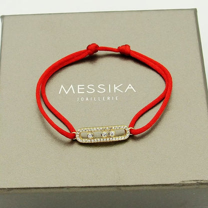 [Amore Jewelry]Messika Care(s) pink cord pavé bracelet