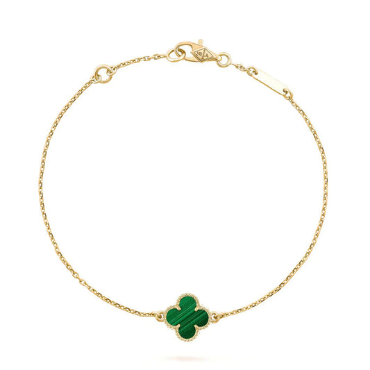 [Amore Jewelry]CLOVER BRACELET MALACHITE 1 MOTIF