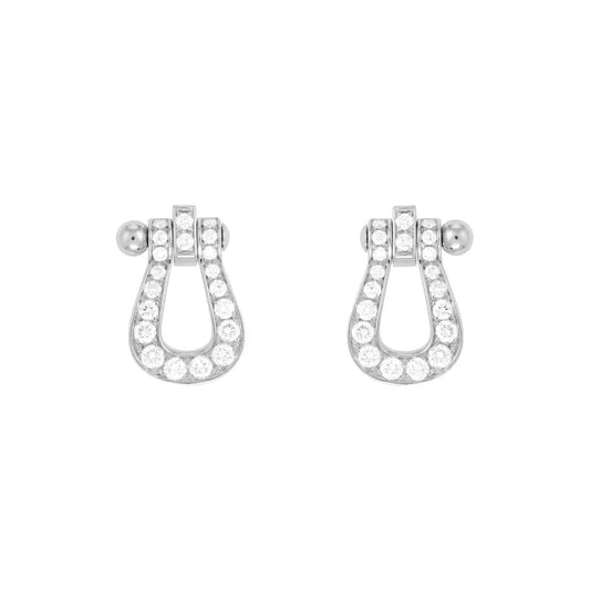 [Amore Jewelry]FORCE 10 FULL DIAMOND STUD EARRINGS MINI MODEL