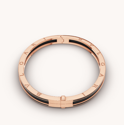 [Amore Jewelry]ZERO 1 PINK GOLD WITH MATTE BLACK CERAMIC BRACELET