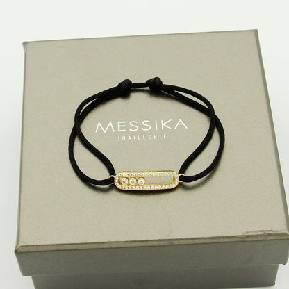 [Amore Jewelry]Messika Care(s) pink cord pavé bracelet