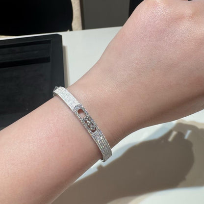 [Amore Jewelry]Move Noa Ciselé half pavé bangle