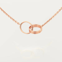 [Amore Jewelry]LOVE DOUBLE RING NECKLACE