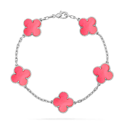 [Amore Jewelry] CLOVER 5 MOTIFS  PINK MOP BRACELET COLLECTION