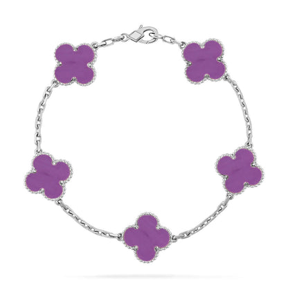 [Amore Jewelry] CLOVER 5 MOTIF VIOLET BRACELET COLLECTION