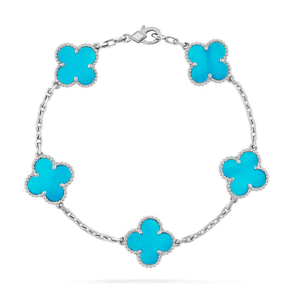 [Amore Jewelry] CLOVER 5 MOTIF TURQUOISE BRACELET COLLECTION