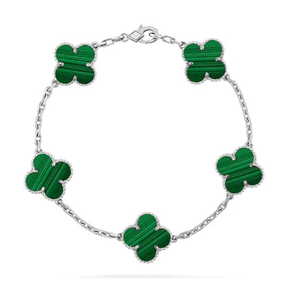[Amore Jewelry] CLOVER 5 MOTIF MALACHITE BRACELET COLLECTION