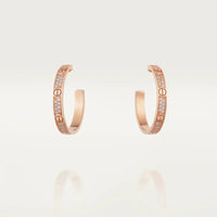 [Amore Jewelry]LOVE EARRINGS 3.6MM DIAMOND PAVED