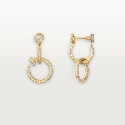 [Amore Jewelry]JUSTE FULL DIAMOND DOUBLE EARRINGS