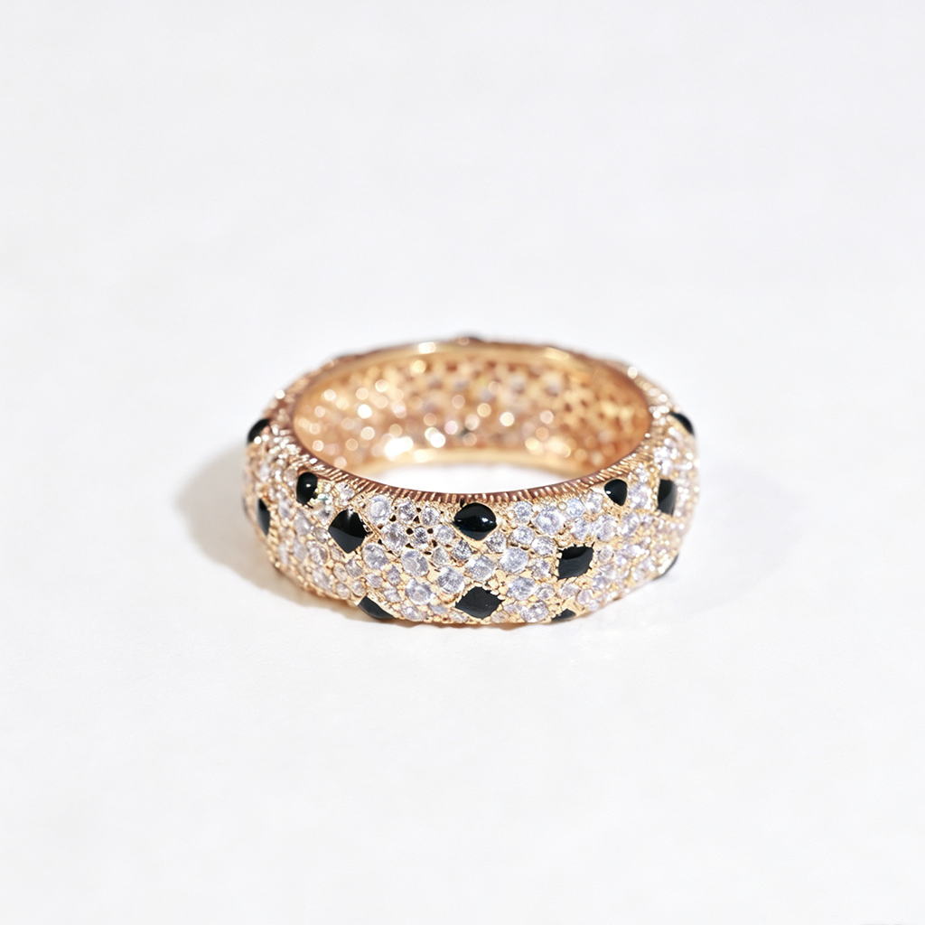 [Amore Jewelry]PANTHERE SPOTTED FULL DIAMOND RING