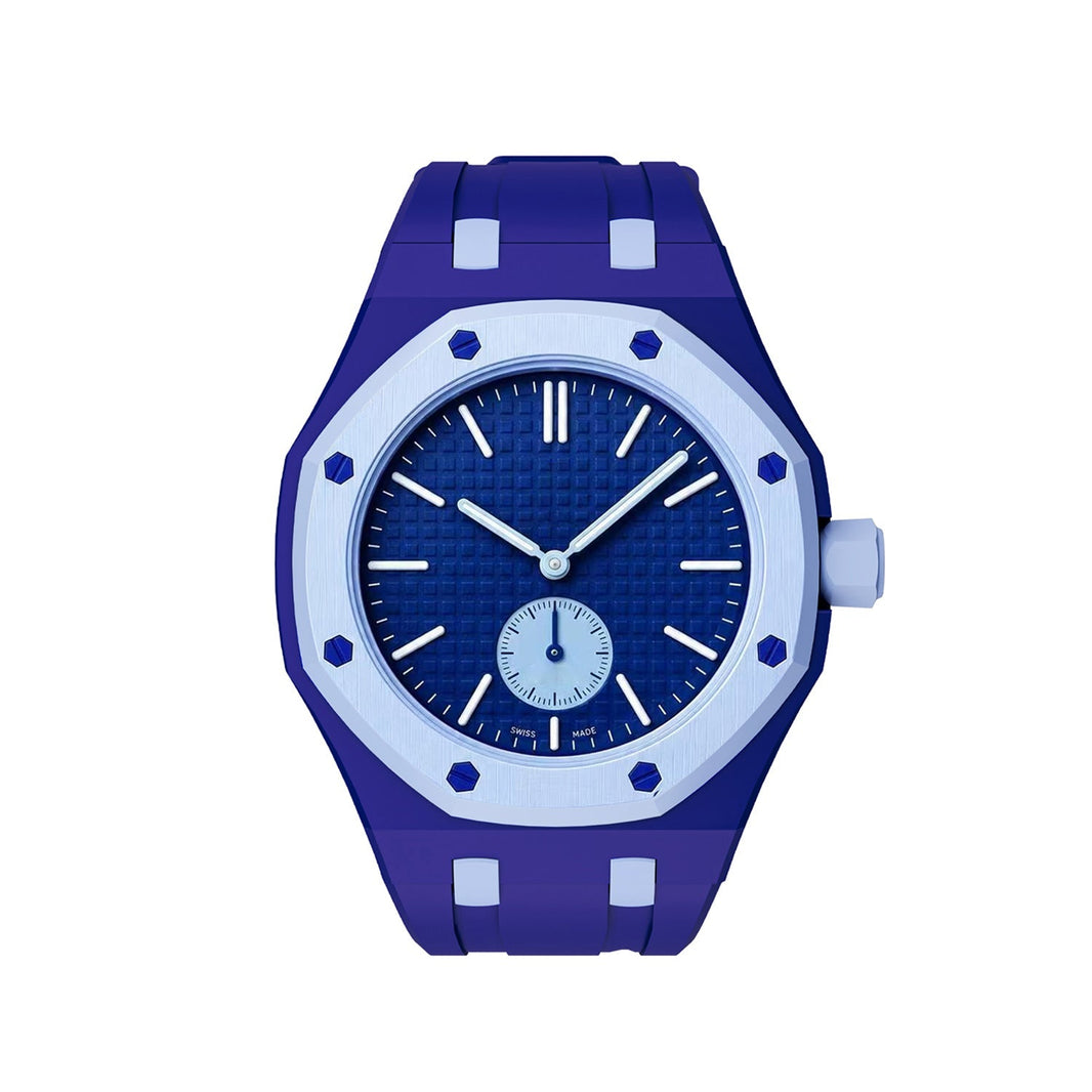 Oak Pop Exclusive Dark Blue And Light Blue Silicone Strap
