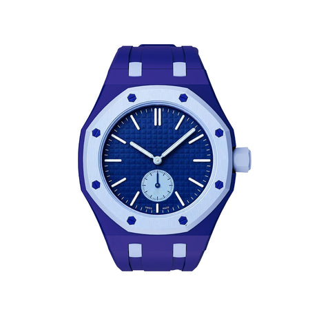 Oak Pop Exclusive Dark Blue And Light Blue Silicone Strap